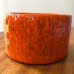 Awesome Vibrant Orange Brutalist Planter. Vintage Mid-Century Goodness.
